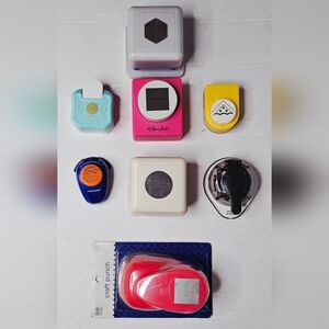 Craft Punch Set - Pink, Blue, Yellow, White